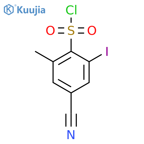 4-Cyano-2-iodo-6-methylbenzenesulfonyl chloride structure
