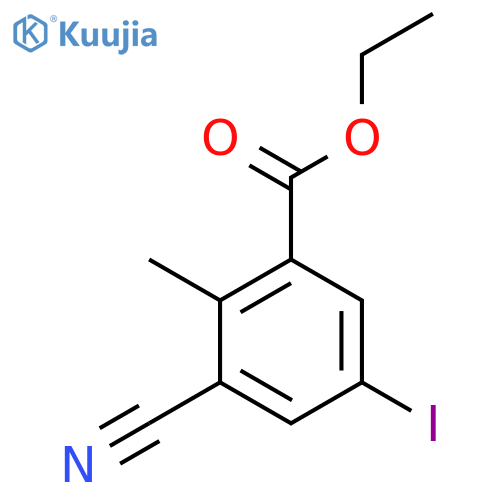 Ethyl 3-cyano-5-iodo-2-methylbenzoate structure