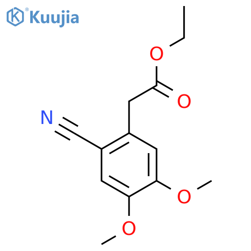 Ethyl 2-cyano-4,5-dimethoxyphenylacetate structure