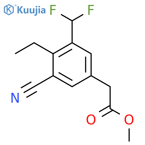 Methyl 3-cyano-5-difluoromethyl-4-ethylphenylacetate structure