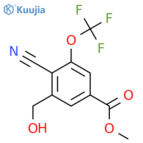 Methyl 4-cyano-3-hydroxymethyl-5-(trifluoromethoxy)benzoate structure