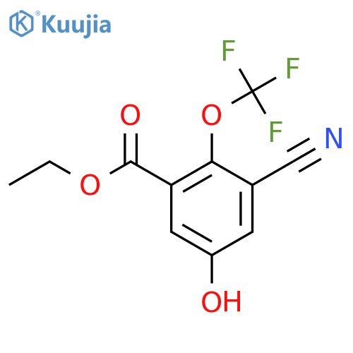 Ethyl 3-cyano-5-hydroxy-2-(trifluoromethoxy)benzoate structure