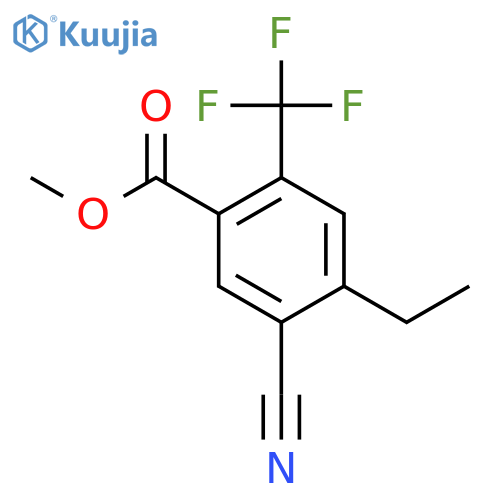 Methyl 5-cyano-4-ethyl-2-(trifluoromethyl)benzoate structure