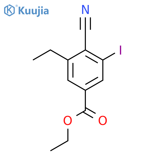 Ethyl 4-cyano-3-ethyl-5-iodobenzoate structure