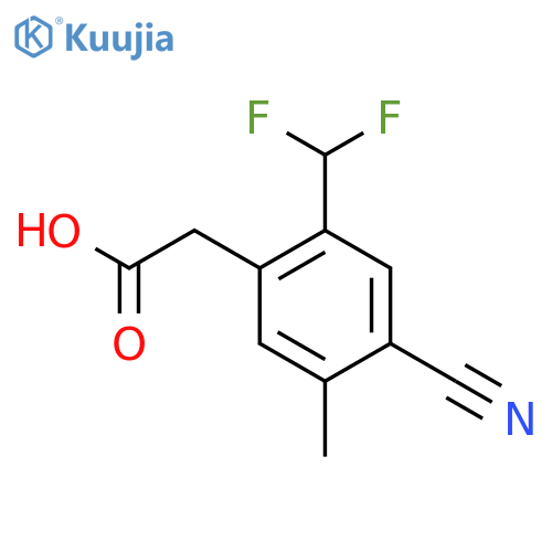 4-Cyano-2-difluoromethyl-5-methylphenylacetic acid structure