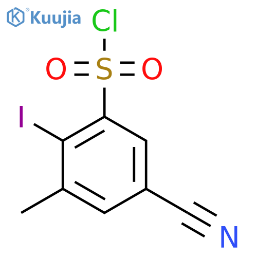 5-Cyano-2-iodo-3-methylbenzenesulfonyl chloride structure