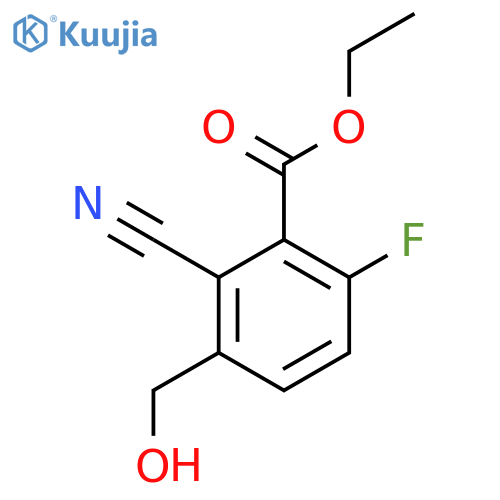 Ethyl 2-cyano-6-fluoro-3-(hydroxymethyl)benzoate structure