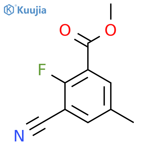 Methyl 3-cyano-2-fluoro-5-methylbenzoate structure