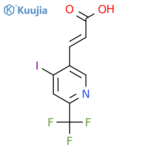 4-Iodo-2-(trifluoromethyl)pyridine-5-acrylic acid structure