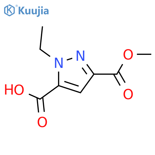 1-ethyl-3-(methoxycarbonyl)-1H-pyrazole-5-carboxylic acid structure