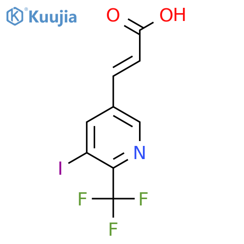3-Iodo-2-(trifluoromethyl)pyridine-5-acrylic acid structure