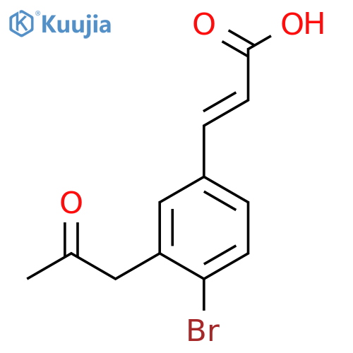 4-Bromo-3-(2-oxopropyl)cinnamic acid structure