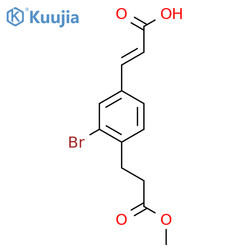 3-Bromo-4-(3-methoxy-3-oxopropyl)cinnamic acid structure