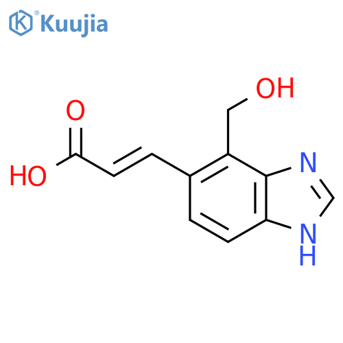 (E)-3-(4-Hydroxymethyl-1H-benzo[d]imidazol-5-yl)acrylic acid structure