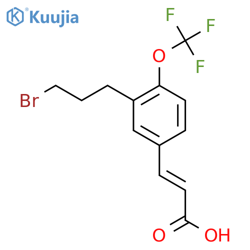 3-(3-Bromopropyl)-4-(trifluoromethoxy)cinnamic acid structure
