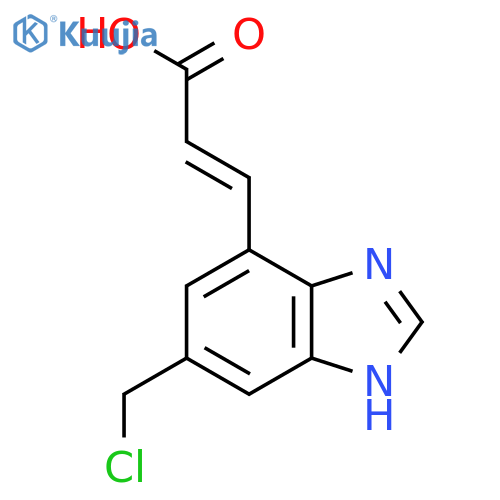 (E)-3-(6-Chloromethyl-1H-benzo[d]imidazol-4-yl)acrylic acid structure