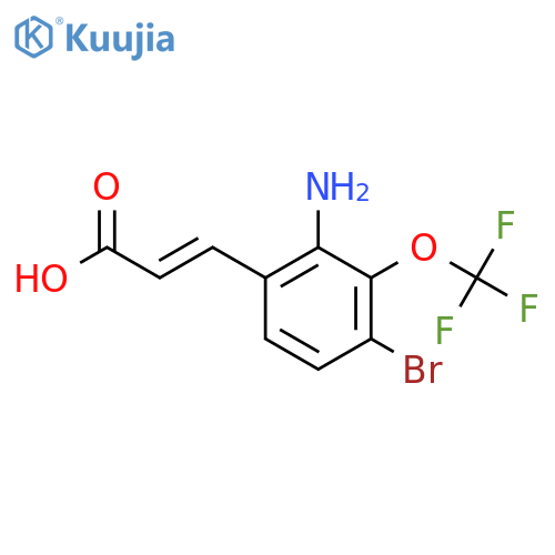 2-Amino-4-bromo-3-(trifluoromethoxy)cinnamic acid structure