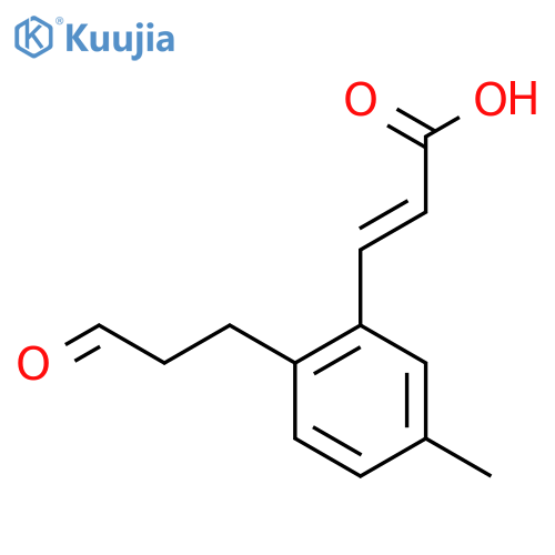 5-Methyl-2-(3-oxopropyl)cinnamic acid structure