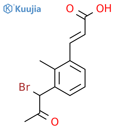 3-(1-Bromo-2-oxopropyl)-2-methylcinnamic acid structure