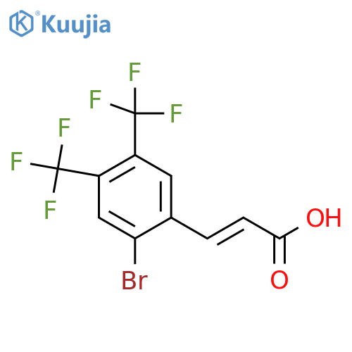 4,5-Bis(trifluoromethyl)-2-bromocinnamic acid structure