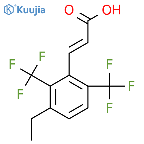 2,6-Bis(trifluoromethyl)-3-ethylcinnamic acid structure
