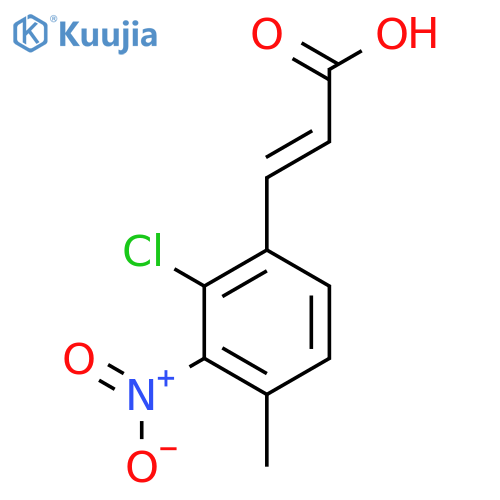 2-Chloro-4-methyl-3-nitrocinnamic acid structure