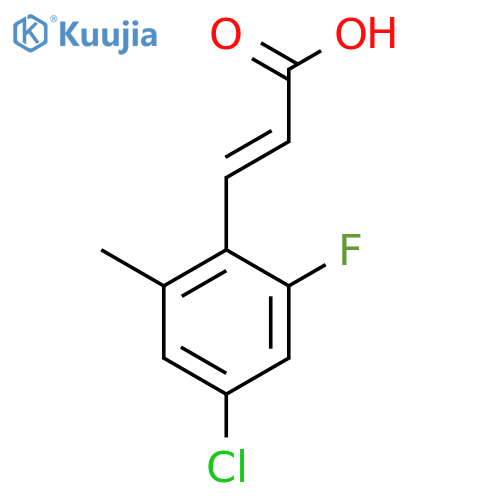 4-Chloro-2-fluoro-6-methylcinnamic acid structure