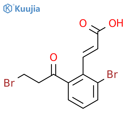 2-Bromo-6-(3-bromopropanoyl)cinnamic acid structure