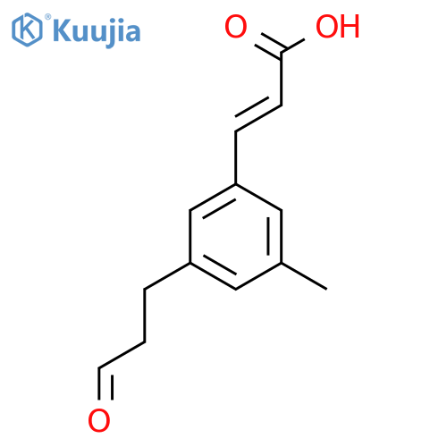 3-Methyl-5-(3-oxopropyl)cinnamic acid structure