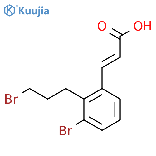 3-Bromo-2-(3-bromopropyl)cinnamic acid structure