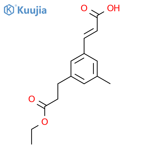 3-(3-Ethoxy-3-oxopropyl)-5-methylcinnamic acid structure
