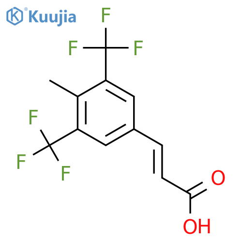 3,5-Bis(trifluoromethyl)-4-methylcinnamic acid structure