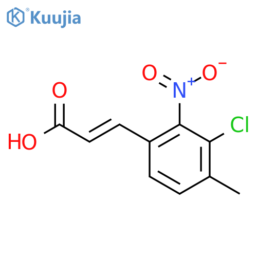 3-Chloro-4-methyl-2-nitrocinnamic acid structure
