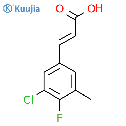 3-Chloro-4-fluoro-5-methylcinnamic acid structure