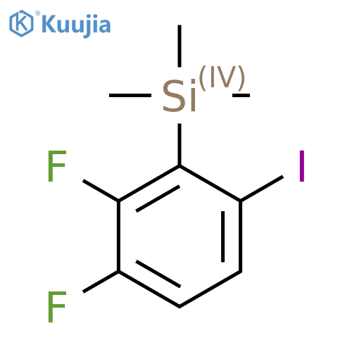 2,3-Difluoro-6-iodo-1-(trimethylsilyl)benzene structure
