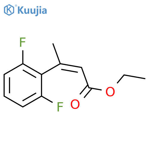 ethyl (2Z)-3-(2,6-difluorophenyl)but-2-enoate structure