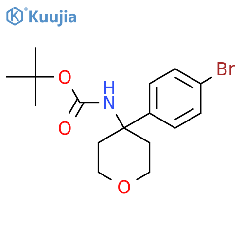 tert-butyl N-[4-(4-bromophenyl)oxan-4-yl]carbamate structure