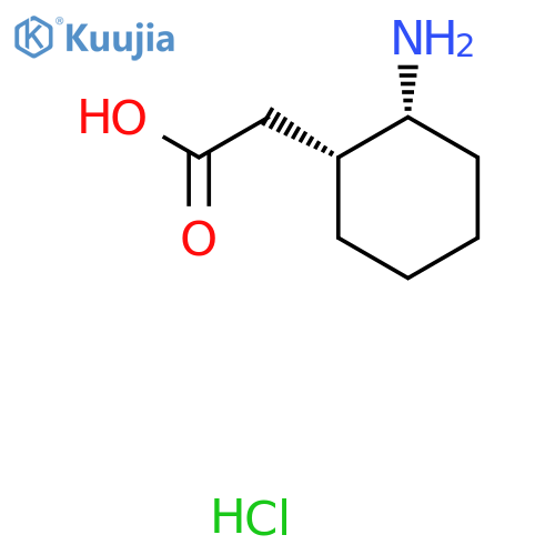 2-[(1R,2R)-2-aminocyclohexyl]acetic acid hydrochloride structure