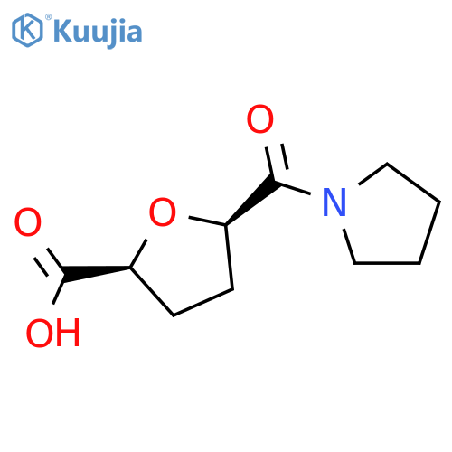 (2S,5R)-5-(pyrrolidine-1-carbonyl)oxolane-2-carboxylic acid structure