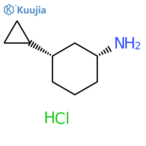 (1R,3S)-3-Cyclopropylcyclohexan-1-amine hydrochloride structure