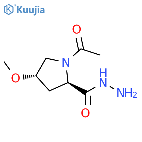 D-Proline, 1-acetyl-4-methoxy-, hydrazide, (4S)- structure