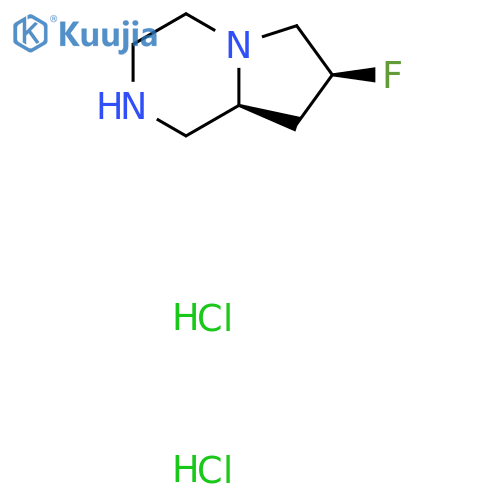 (7S,8aS)-7-fluoro-octahydropyrrolo[1,2-a]pyrazine dihydrochloride structure