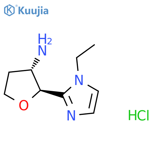 (2S,3S)-2-(1-ethylimidazol-2-yl)tetrahydrofuran-3-amine;dihydrochloride structure