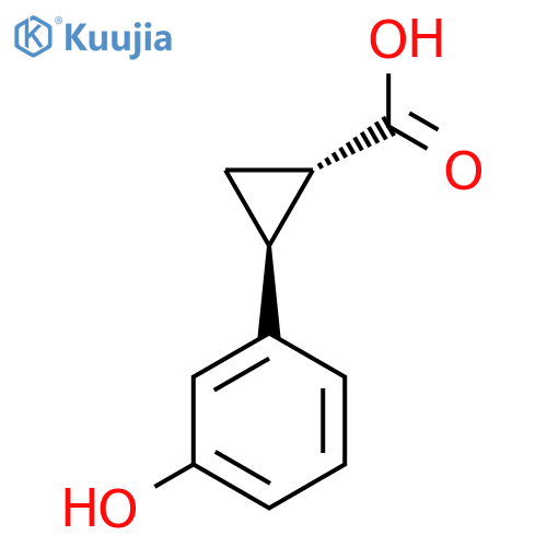 (1S,2S)-2-(3-hydroxyphenyl)cyclopropane-1-carboxylic acid structure