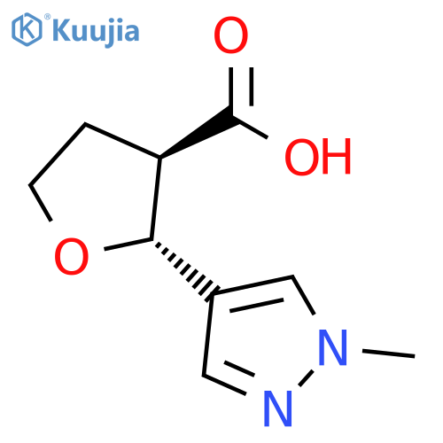 2-(1-methyl-1H-pyrazol-4-yl)oxolane-3-carboxylic acid, trans structure