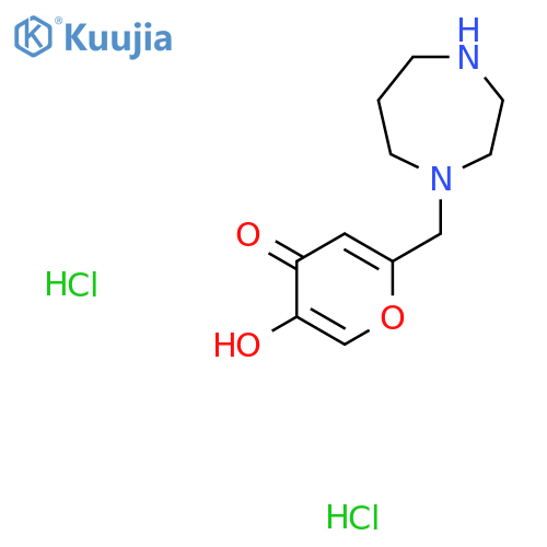 2-((1,4-diazepan-1-yl)methyl)-5-hydroxy-4H-pyran-4-one dihydrochloride structure