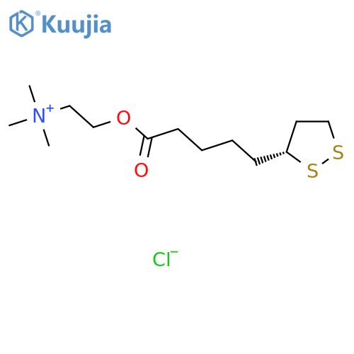 (R)-2-((5-(1,2-Dithiolan-3-yl)pentanoyl)oxy)-N,N,N-trimethylethan-1-aminium chloride structure