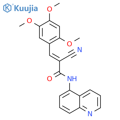 2-cyano-N-(quinolin-5-yl)-3-(2,4,5-trimethoxyphenyl)prop-2-enamide structure