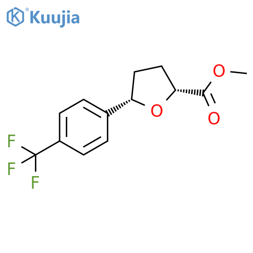 methyl (2R,5S)-5-[4-(trifluoromethyl)phenyl]oxolane-2-carboxylate structure