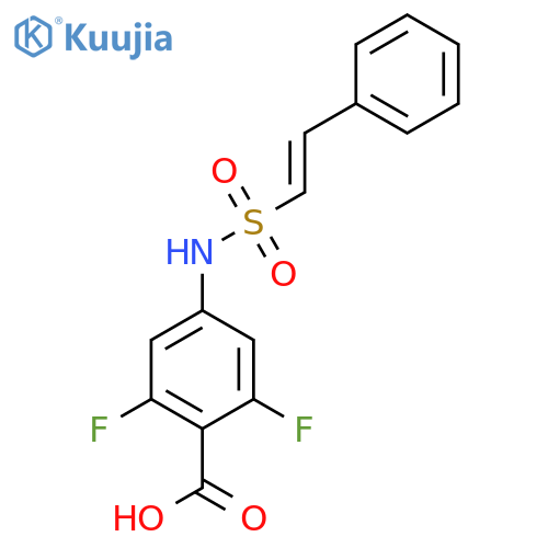 2,6-Difluoro-4-(2-phenylethenesulfonamido)benzoic acid structure